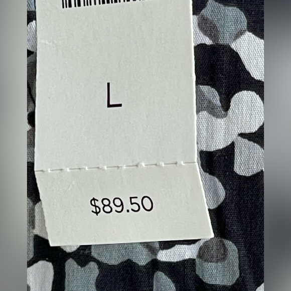 Talbots Mini Black and White Floral Blouse - Picture 5 of 8